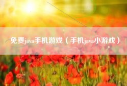 免费java手机游戏（手机java小游戏）